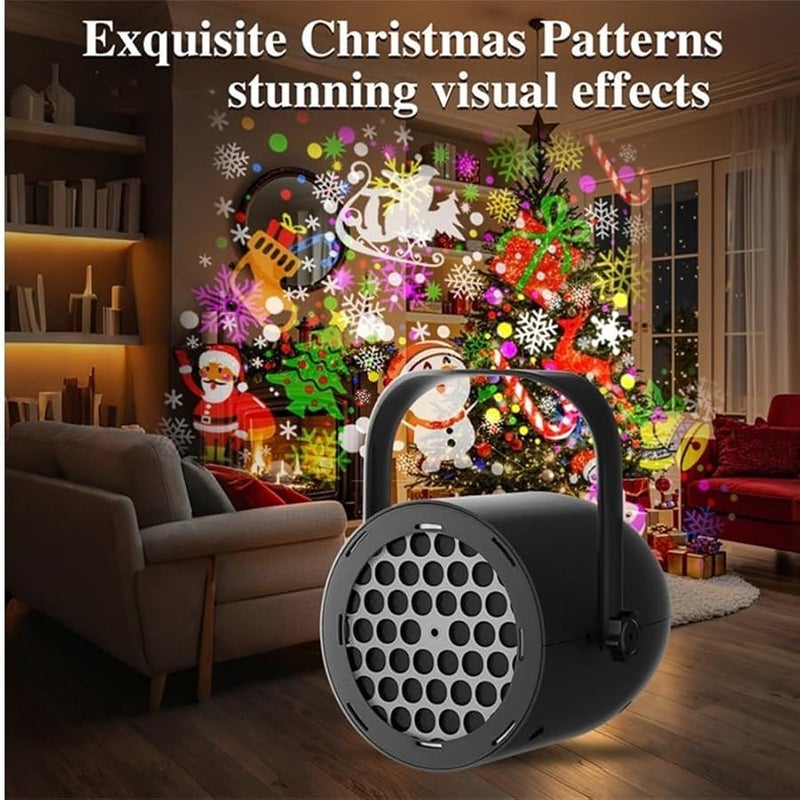 White Halloween USB Christmas Projector Light 16 Patterns Rotating LED For Room Ceiling Exterior House - Image 2